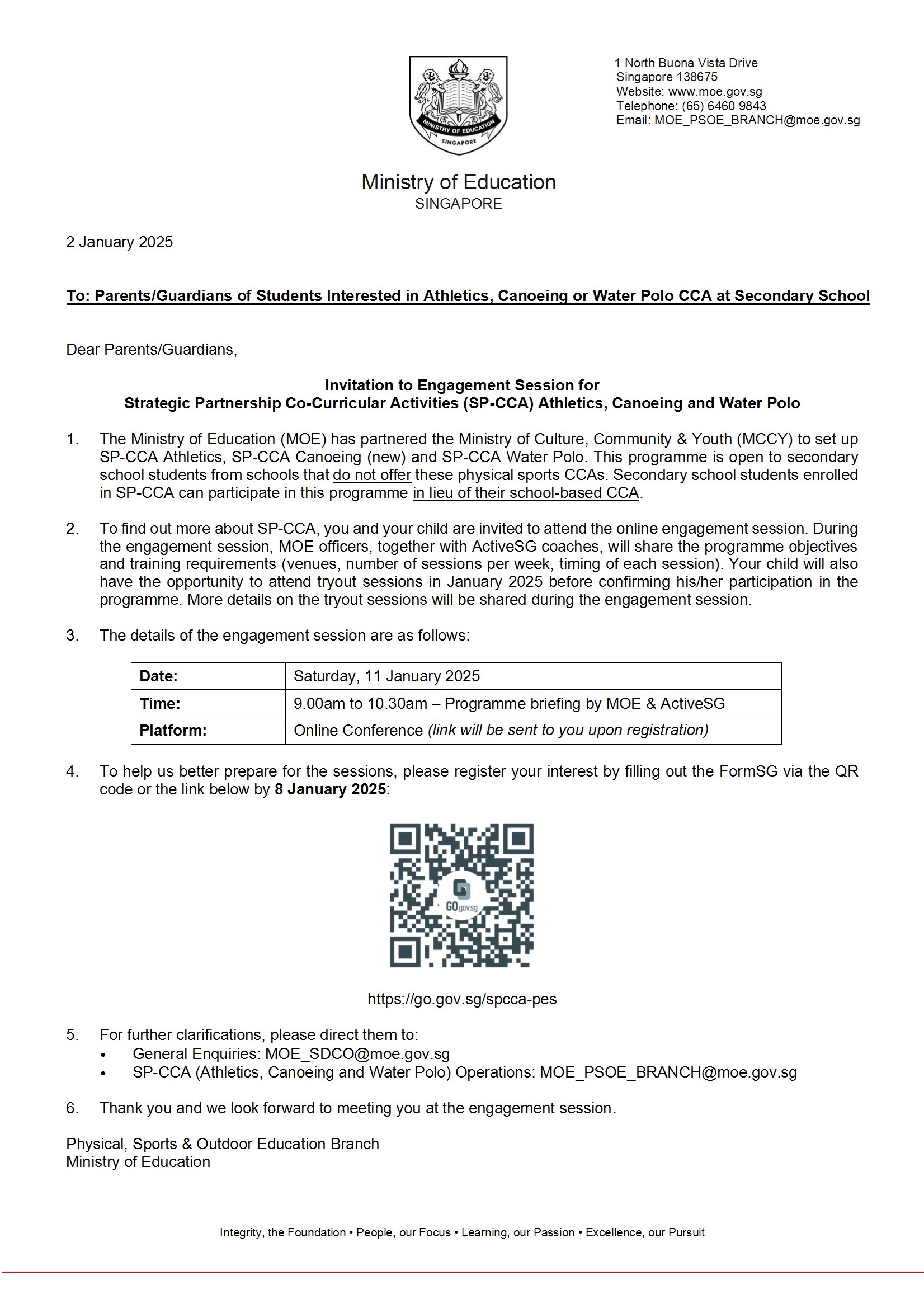 Letter for SP CCA Engagement Session Han 2025